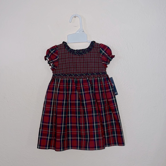 Chaps 18 months holiday tartan dress nwt - Picture 1 of 6